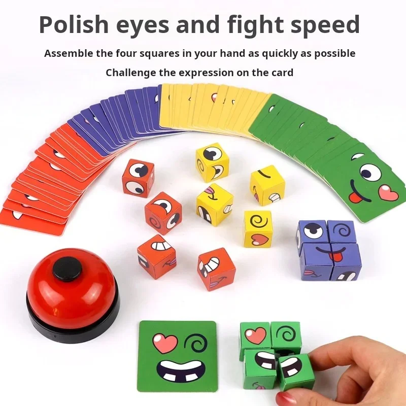 Assemble Four Squares Colorful Face Changing Magic Blocks Assemble Four Squares Colorful Face Changing Magic Blocks