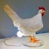 Chicken Laying Egg Lamp Ornament