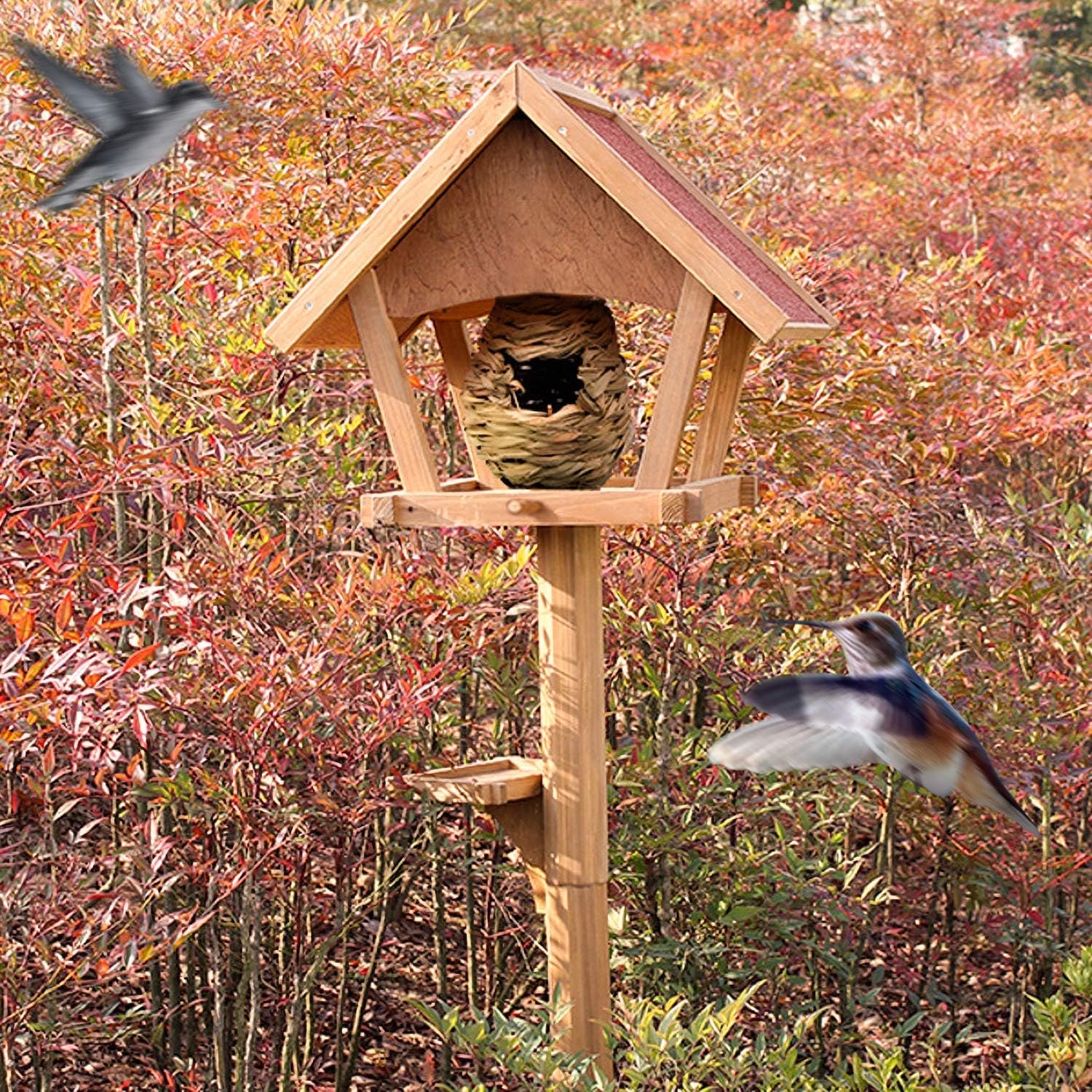 Hand-Woven-Outdoor Bird Nest for Garden Wren Finch Bird Hut Hand-Woven-Outdoor Bird Nest for Garden Wren Finch Bird Hut