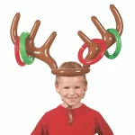 Christmas Inflatable Reindeer Antler Ring Toss Game Family & Kids Xmas Gift
