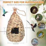 woven hummingbird house for outside hannging