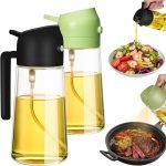 470ml 2-in-1 Oil Spray Bottle for Cooking Air Fryers, BBQ Oil Dispenser & Sprayer