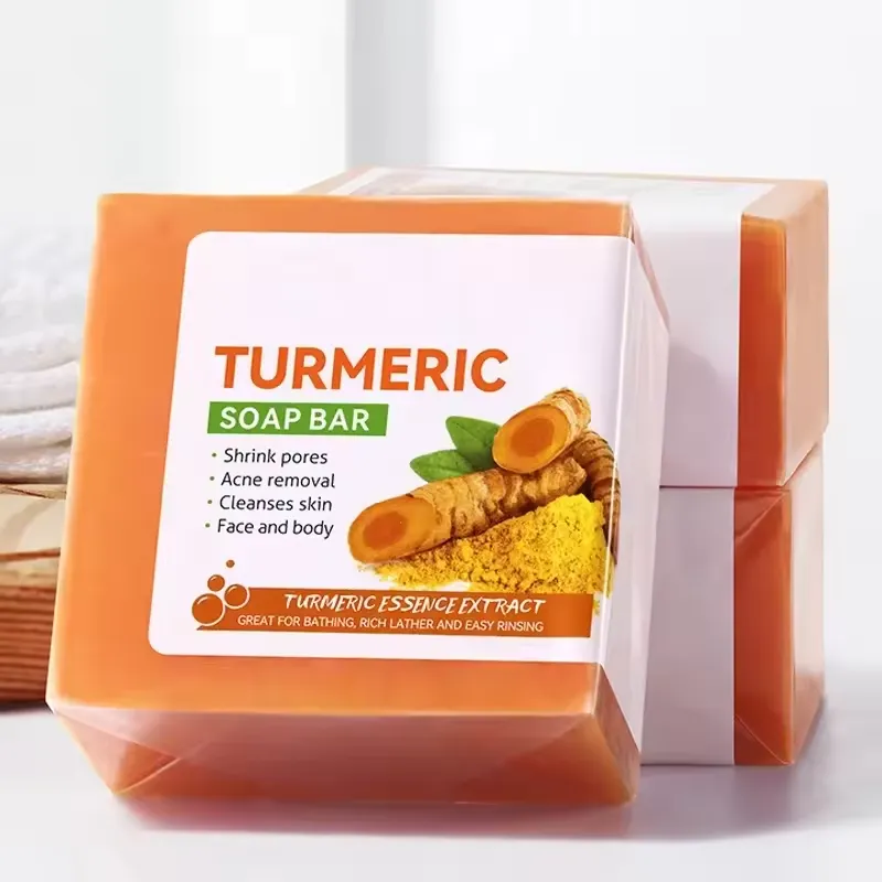 Natural Handmade Turmeric Soap Bar Natural Handmade Turmeric Soap for Face & Body