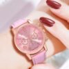 PINK leather strap watch for women