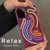 funny DIY iPhone 15 case with colorful anti-stress elements
