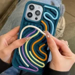 Interactive phone case for iPhone diy pattren toy silicone case