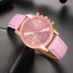 leather strap watch for women