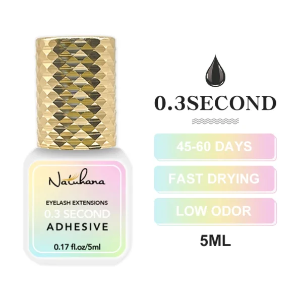 Fast-Drying Eyelash Extension Glue – 5ml | Strong Hold Lash Adhesive in 0.3s to 3s Drying Times - Product - Gallery View 4