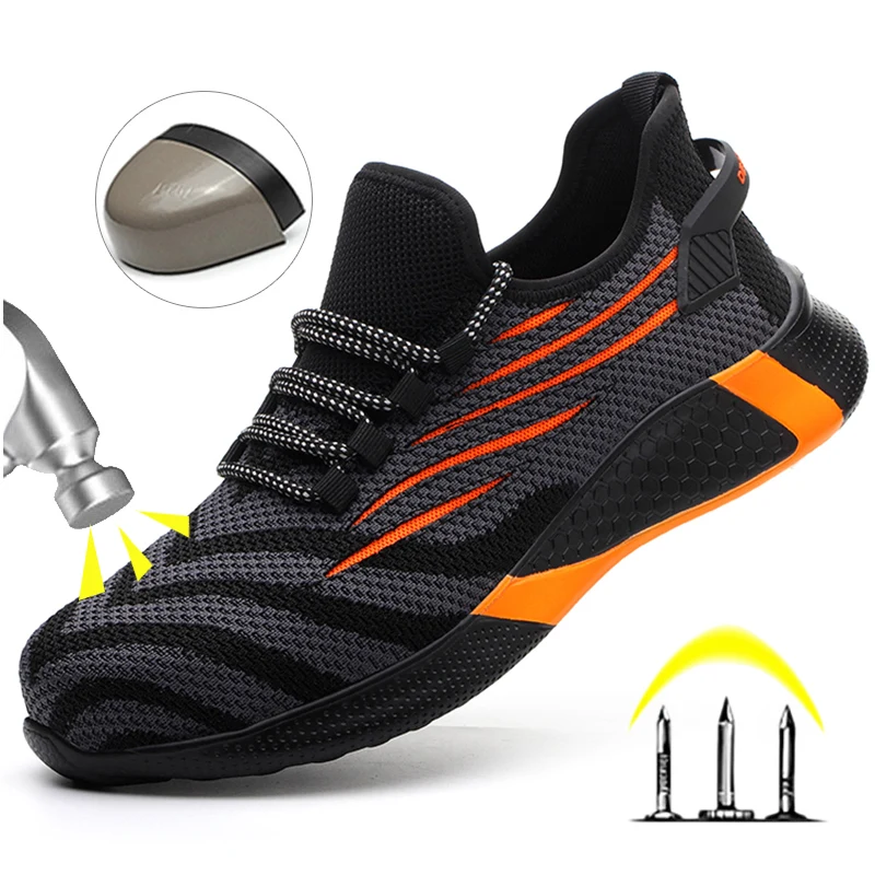 kf-S17f85aa82170410c8d8ccc9303a0f8dah Men’s Lightweight Steel Toe Work Boots – Breathable Safety Shoes with Anti-Puncture Kevlar Sole & Slip-Resistant Grip - Product - Main View