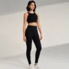 High Waisted Seamless Yoga Set for Women – 2 Piece Workout Outfit with Leggings & Top | Plus Size Activewear - Activewear - view 2