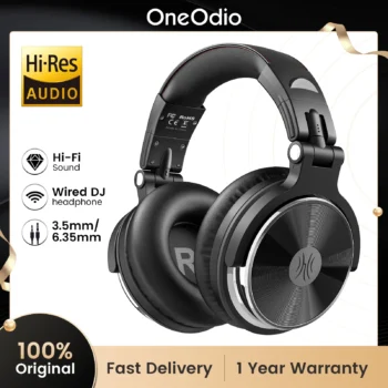 OneOdio Pro 10 Wired Over Ear Headphone with 50mm HiFi Drivers | Studio Monitor Headset for DJ, Mixing, Recording, & Gaming - Accessories - Main View