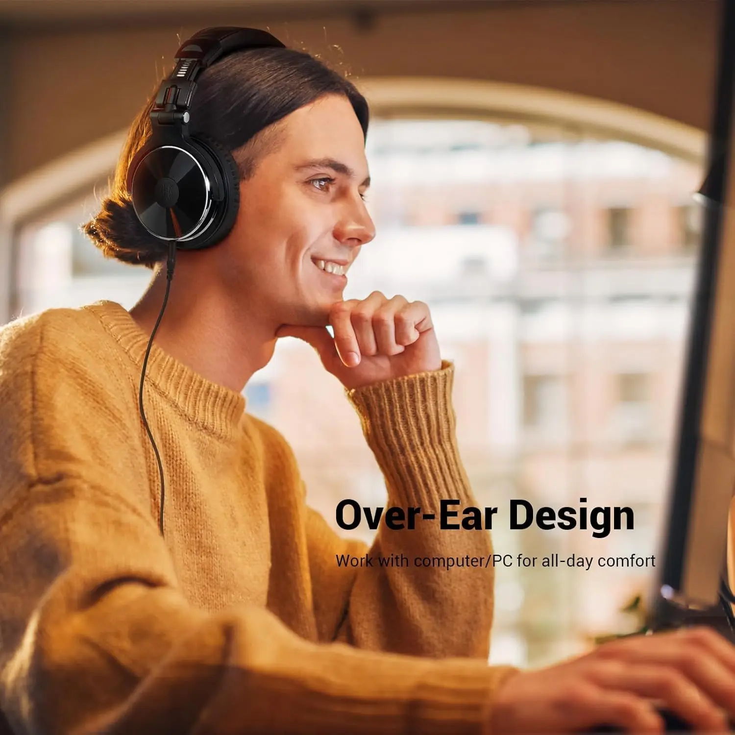 kf-Sb958be28c95d473aac8c71be119520b8w OneOdio Pro 10 Wired Over Ear Headphone with 50mm HiFi Drivers | Studio Monitor Headset for DJ, Mixing, Recording, & Gaming - Accessories - Gallery View 1