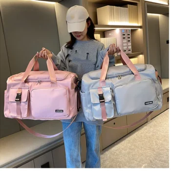 Women’s Sports Travel Duffel – Waterproof Gym Bag with Wet & Dry Compartments, Shoulder & Crossbody Straps, Perfect for Fitness, Swimming, Outdoor Trips & Weekend Getaways - Product - Gallery View 1