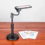 Adjustable Desktop Phone Tripod Stand for iPhone & Smartphones – Stable Telescopic Holder with Anti-Slip Base for Live Streaming & Video