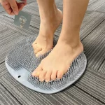 Shower Foot Scrubber Mat & Back Washer – Exfoliating Bath Pad with Strong Suction Cups for Men & Women