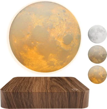 16-Color Magnetic Levitation Floating Moon Lamp – 3D Printed LED Bedside Night Light, Perfect Gift for Friends & Bedroom Decor