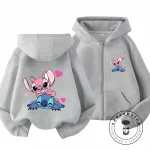 Disney Stitch Kids Hoodie – Kawaii Printed Warm Sweatshirt for Boys & Girls (Ages 3–14) Casual Streetwear & Sportswear