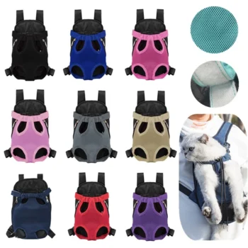 Breathable Dog Carrier Backpack for Small Pets – Front & Back Travel Bag with Mesh Design for Cats & Puppies