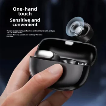 Wireless Bluetooth Sports Earbuds – Sweatproof, Noise Cancelling, 8H Playtime, Secure Ear Clip Design, Fast Pairing, Type-C Charging