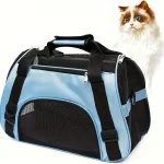 Portable Pet Carrier Bag for Cats & Small Dogs – Breathable Mesh Travel Handbag for Puppies, Foldable Soft-Sided Outdoor Tent Carrier