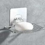 Stainless Steel Wall-Mounted Soap Rack – Drainage Soap Holder for Bathroom, Kitchen & Toilet