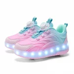 Kids LED Roller Skate Shoes – 2 Wheels, Light-Up Sneakers for Boys & Girls, USB Rechargeabl