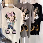Disney Minnie Mouse Kawaii Women’s T-Shirt | Oversized Cartoon Graphic Tee Summer Casual Cotton Top