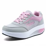 Women’s Casual Sneakers – Breathable Mesh Walking Shoes, Lightweight Vulcanized Flats, Plus Size Trainers