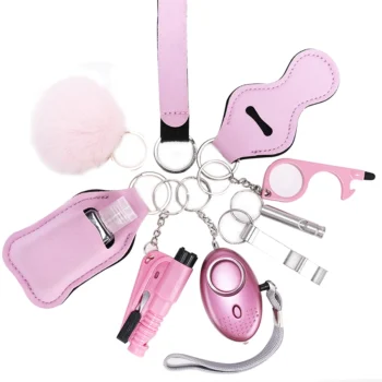 Women’s Self Defense Keychain Set – Safety Keychain with Personal Alarm, Window Breaker & Protective Accessories