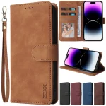ZZXX Leather Wallet Case for iPhone 16, 15, 14, 13, 12, 11, X, XR, XS, SE, 8, 7, 6s Plus – Flip Cover with Card Holder, Stand & Magnetic Closure