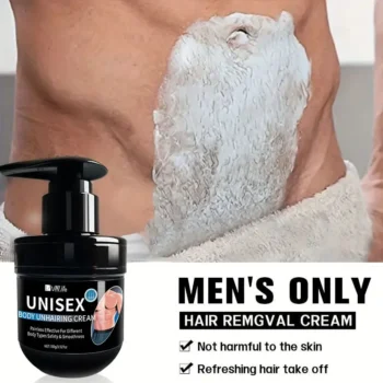 Vliife Men's Hair Removal Cream Nourishing Painless Non Irritating Growth Inhibitor Smooth Portable Body Hair Removal Lotion