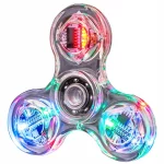 Crystal LED Light Fidget Spinner – Glow in the Dark Stress Relief Toy, Kinetic Hand Spinner Gyroscope for Kids & Adults