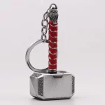 Avengers Thor Hammer Metal Keychain – Marvel Keyring for Men & Women, Car Key Holder, Cool Accessories & Gift