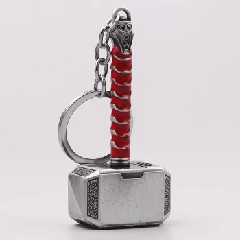 Avengers Thor Hammer Metal Keychain – Marvel Keyring for Men & Women, Car Key Holder, Cool Accessories & Gift