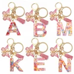 A–Z Letter Keychain – Personalized Metal Key Ring Pendant for Women, Car Keys, Bags & Gift Jewelry