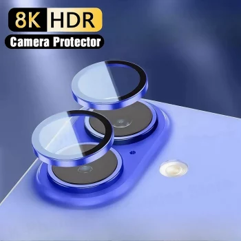 Aluminum Metal Ring Camera Protector For iPhone 16 Plus Rear Lens Tempered Glass Cover For iPhone 17+ 16Plus Lens Protective Cap