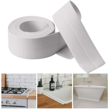 3.2M Self-Adhesive Caulk Sealing Tape – Waterproof PVC Wall & Sink Edge Strip for Kitchen, Bathroom, Bathtub & Toilet