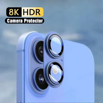 Metal Ring Camera Tempered Glass For iPhone 16 Plus 16Plus 16+ Rear Film Len Protector Cover For iPhone16 Plus Titanium Lens Cap