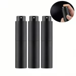 10ml Refillable Travel Perfume Atomizer – Portable Cologne Spray Bottle, Empty Mini Refillable Dispenser (Black)