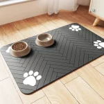 Pet Feeding Dropshipping Pet Placemat for Food and Water Bowl, with Waterproof Rubber Backing, Quick Dry Water Mat for Dog Cat