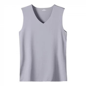 Men'S Top Men'S Summer Multi Color Sleeveless Vest Men'S Summer Ice Silk Traceless Thin Breathable Color V-Neck Sleeveless Top