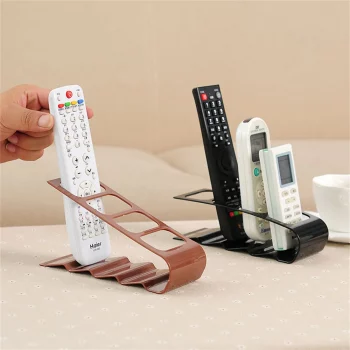 4-Section Remote Control Holder – TV Remote Storage Rack & Desktop Organizer for Living Room, Bedroom, and Office