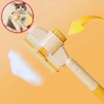 Self-Cleaning Dog Comb & Cat Brush – One Button Hair Remover, Pet Grooming Brush with Massage Function for Dogs & Cats