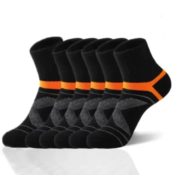 3/5/10 Pairs Men’s Sports Socks – Breathable Sweat-Absorbent Casual Running Socks for All Seasons