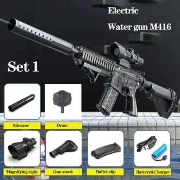 M416 Electric Automatic Water Gun – Powerful Summer Outdoor Shooting Toy for Kids & Adults