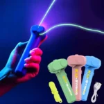 Glow in the Dark String Rope Launcher Toy – Luminous Handheld Light Spinner for Kids & Parties