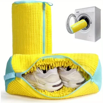 Shoe Laundry Washing Bag – Padded Zippered Mesh Protector for Machine Washing & Drying Shoes