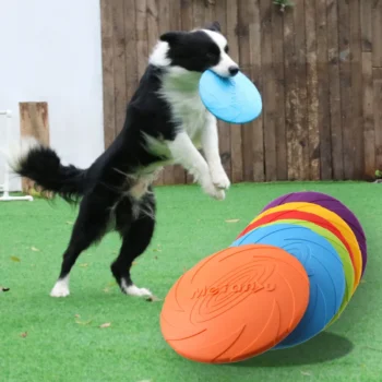 Bite Resistant Flying Disc Toy for Dogs – Durable Outdoor Fetch & Training Disc for Interactive Play
