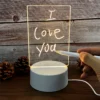 Transparent LED Message Board Night Light