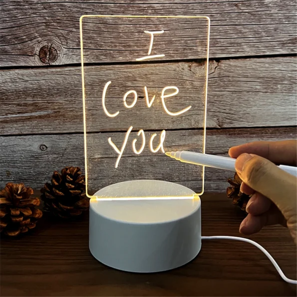 Transparent LED Message Board Night Light